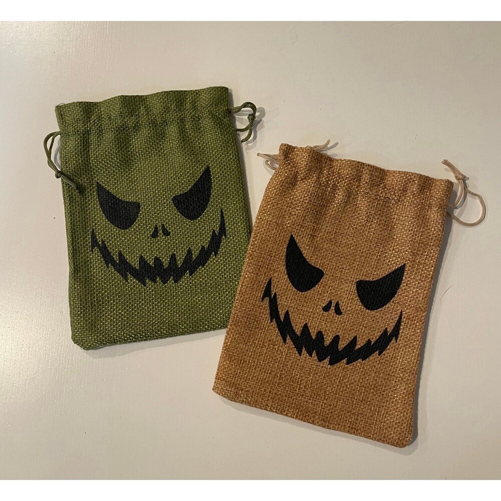 Oogie Boogie Burlap Treat Bags Set of 2 Nightmare Before Christmas Halloween